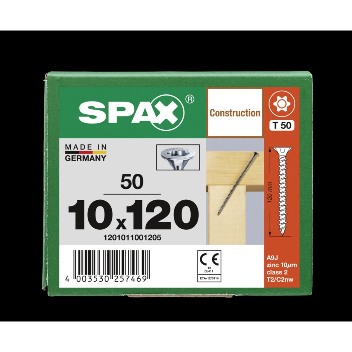 SPAX-S Senkmultikopf T-Star Plus T50 Vollgewinde Cut WIROX, 50 Stück