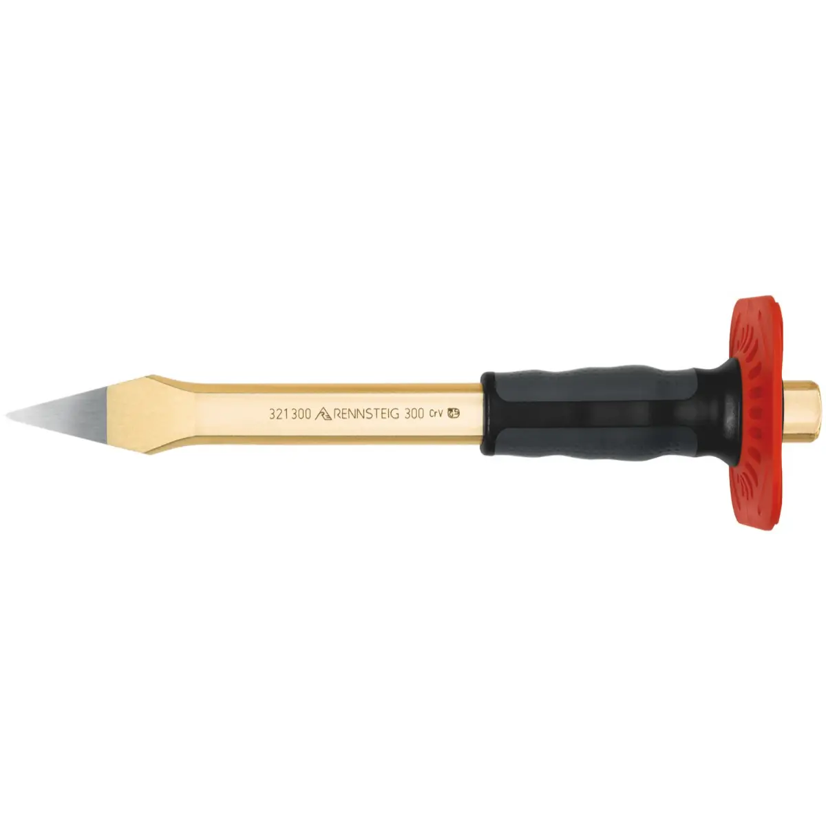 Rennsteig Kreuzmeißel mit Handschutz 9 x 300 mm, poliert