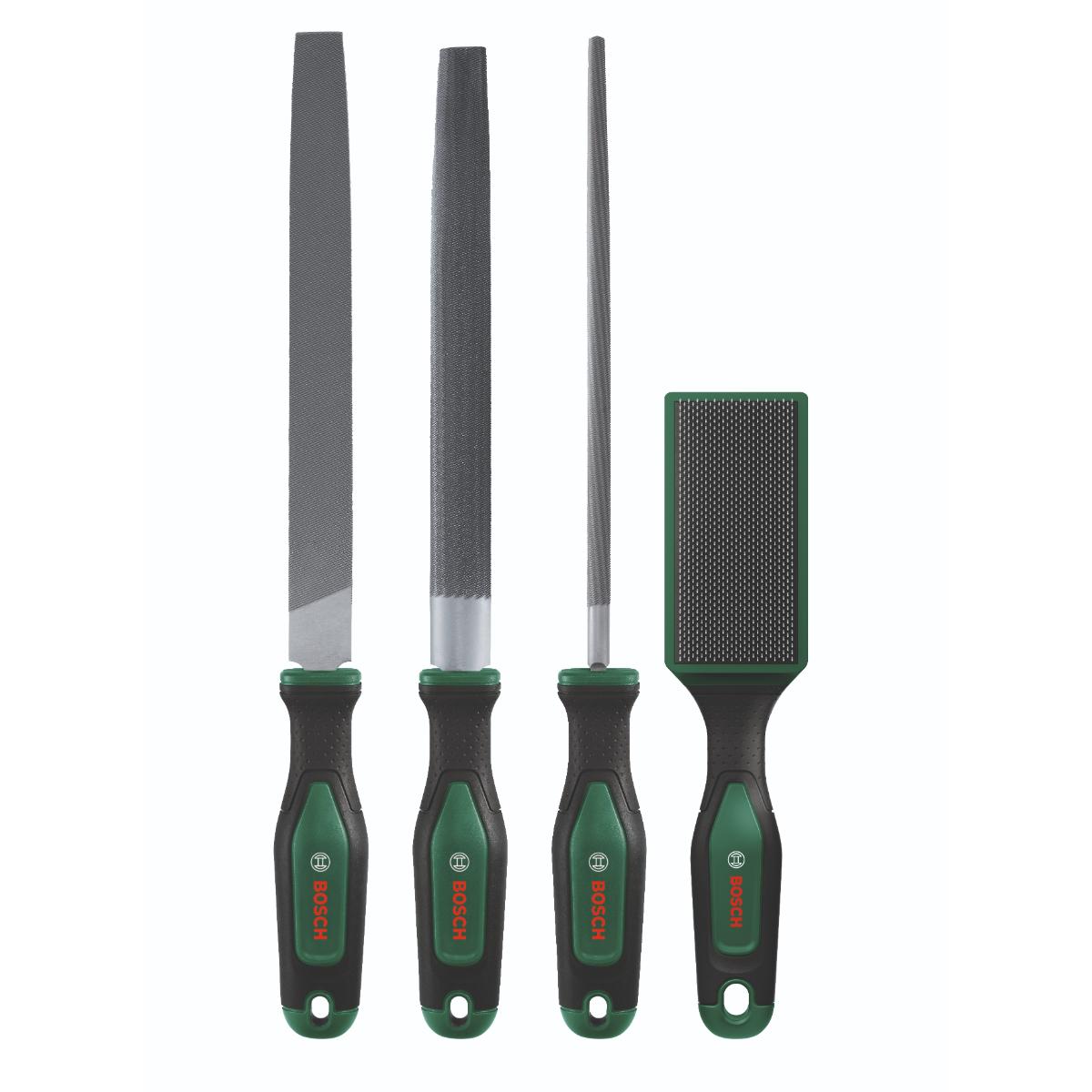 BoschFeilen-Set 200 mm / 8"" mit Bürste, 4-teiliges Set