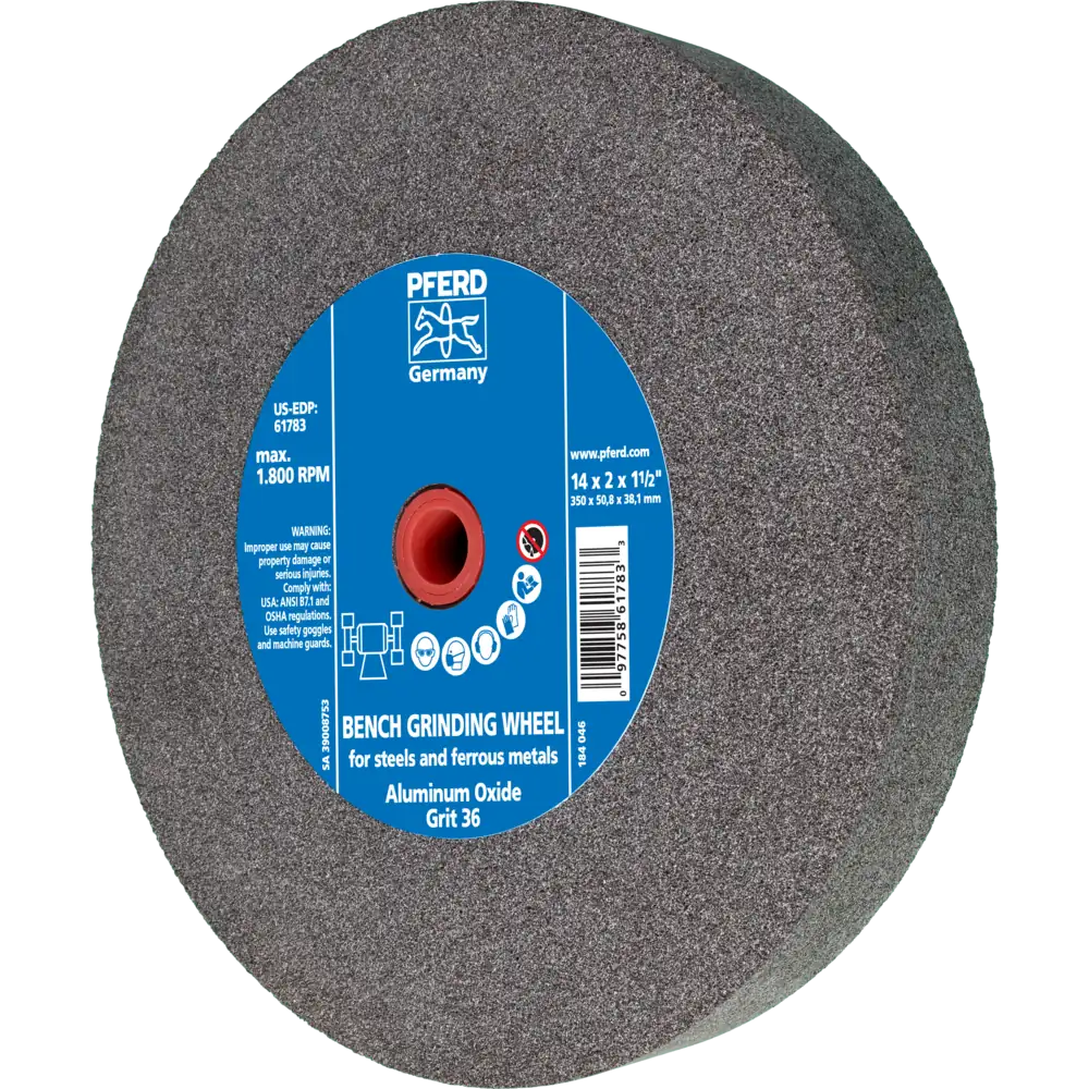 PFERD TOOLS Schleifbockscheibe Ø 350x50 mm Bohrung-Ø 76,2 mm A36 für universelle Schleifaufgaben