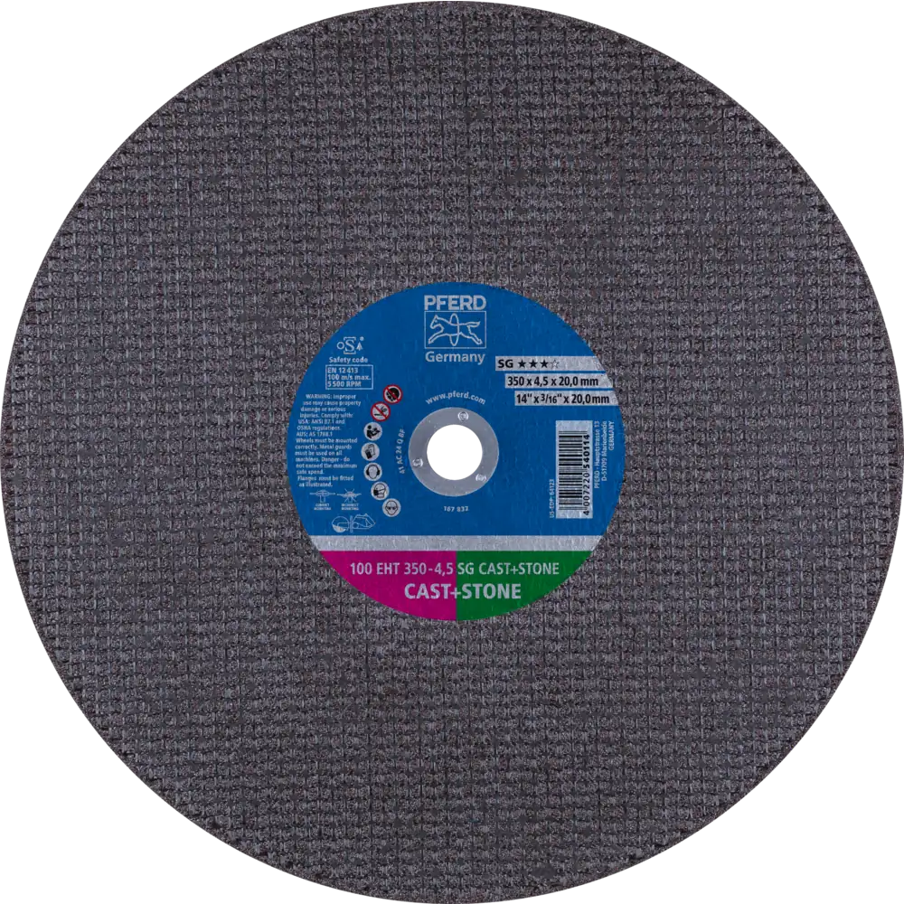 PFERD TOOLS Trennscheibe Trennschleifer EHT SG CAST+STONE für Guss/Stein