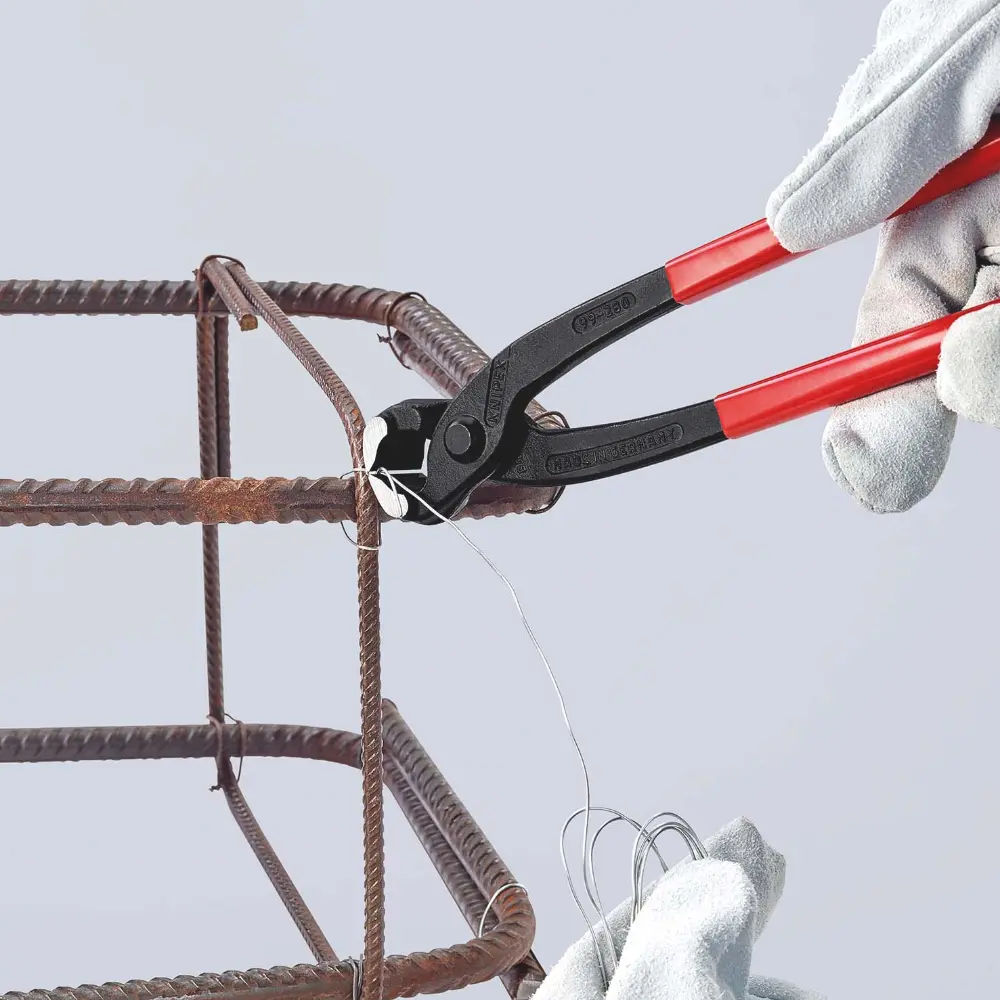 KNIPEX Monierzange (Rabitz- oder Flechterzange) mit Kunststoff überzogen schwarz atramentiert 280 mm