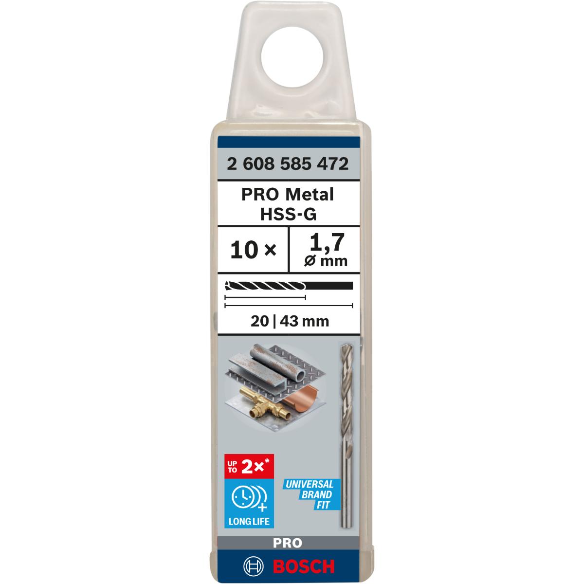 Bosch PRO Metallbohrer HSS-G, DIN 338