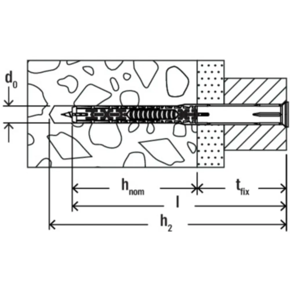 Fischer Langschaftdübel DuoXpand 8x80 T mit Senkkopfschraube