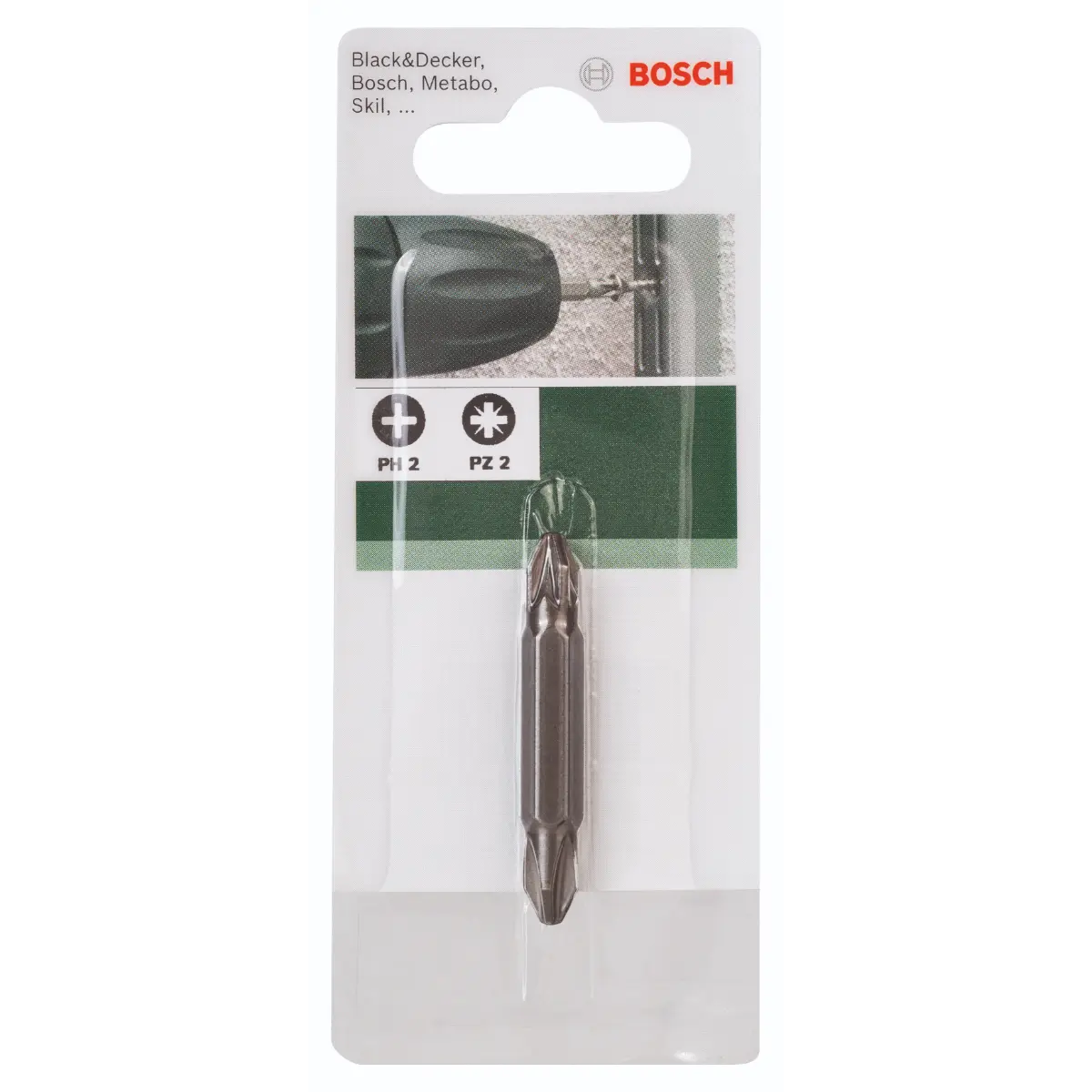 Bosch Doppelklinge für Philipps- und Pozidriv-Kreuzschlitzschrauben (PH, PZ)