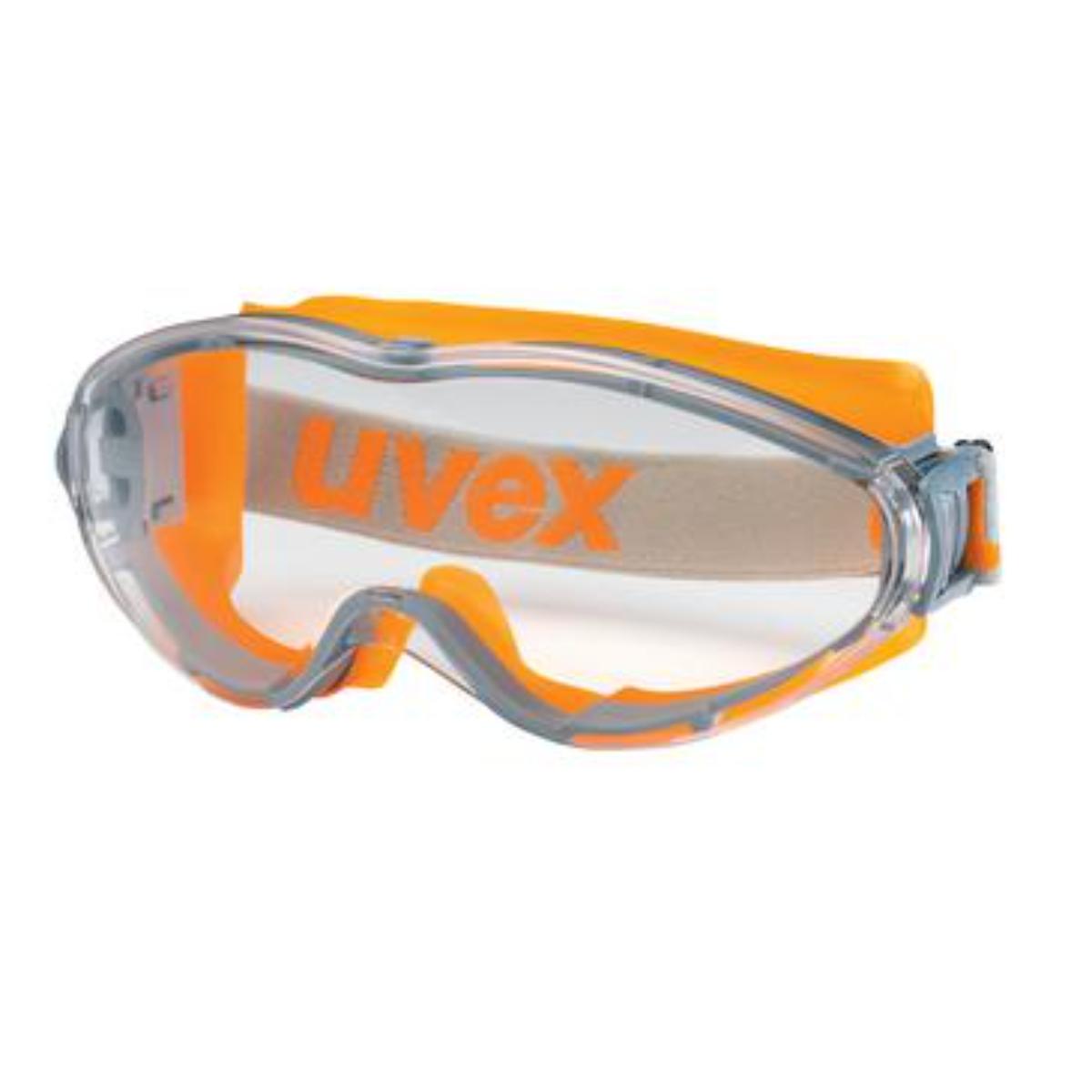 uvex ultrasonic Vollsichtbrille außen kratzfest, innen dauerhaft beschlagfrei orange/grey