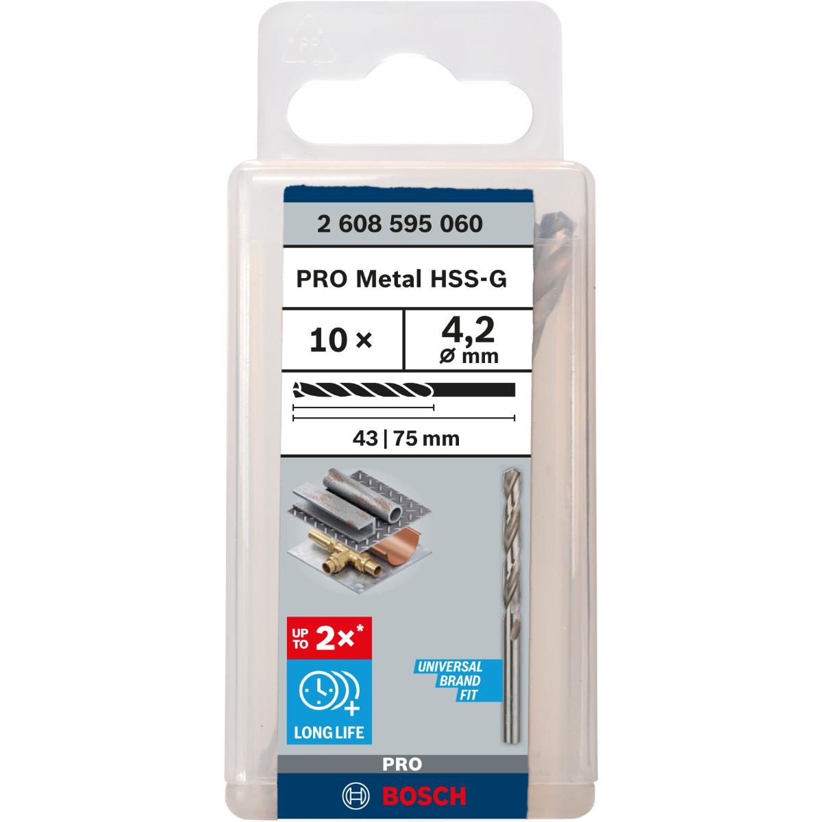 Bosch PRO Metallbohrer HSS-G, DIN 338