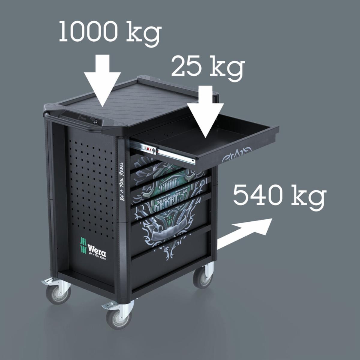 Wera 9800 Tool Rebel Werkstattwagen, ohne Werkzeug