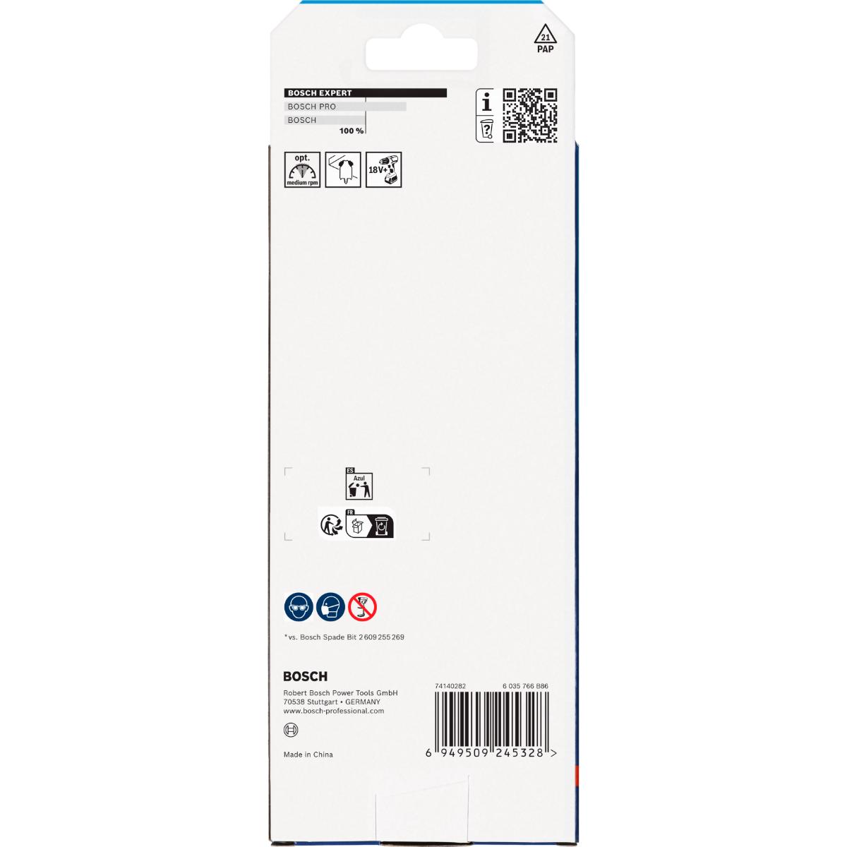 Bosch EXPERT Self Cut Speed Flachfräsbohrer-Set, 13/16/19/20/22/25/25/32, 6-teiliges Set