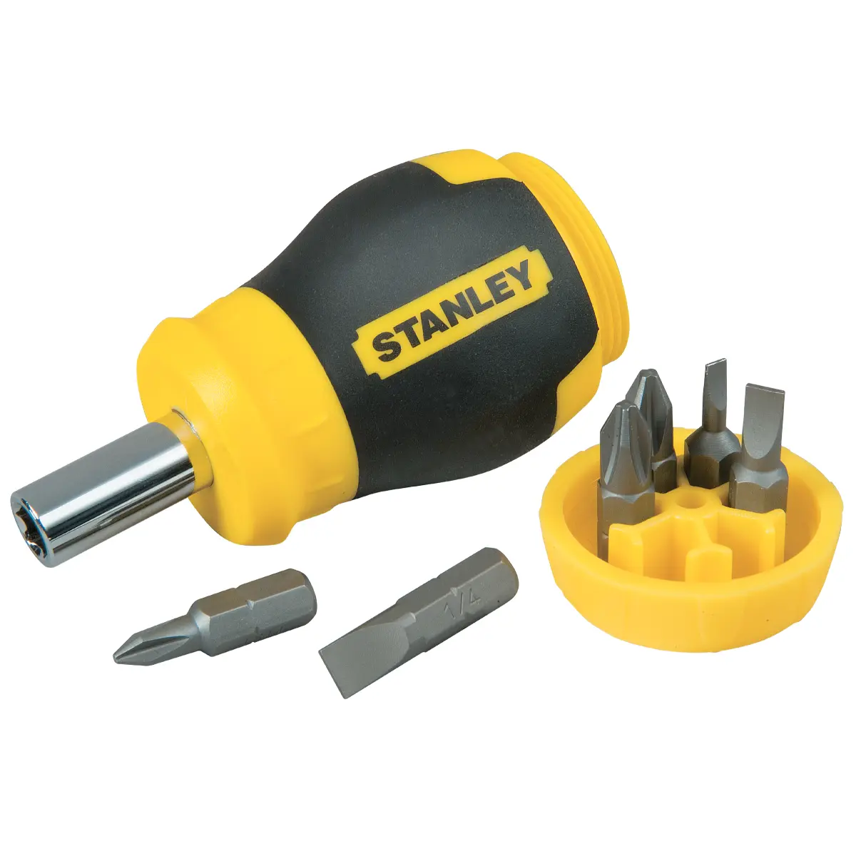 STANLEY Bit-Schraubendreher kurz m. 6 Bits Schl. Phillips