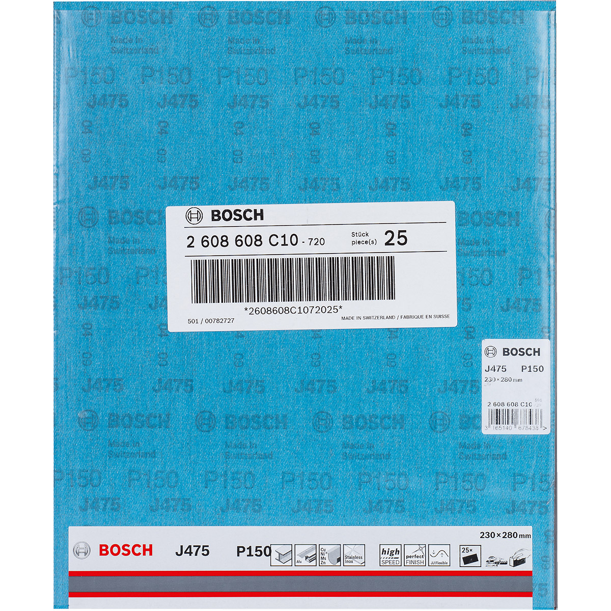 Bosch Schleifblatt J475 für Handschleifen, 230x280mm, K150