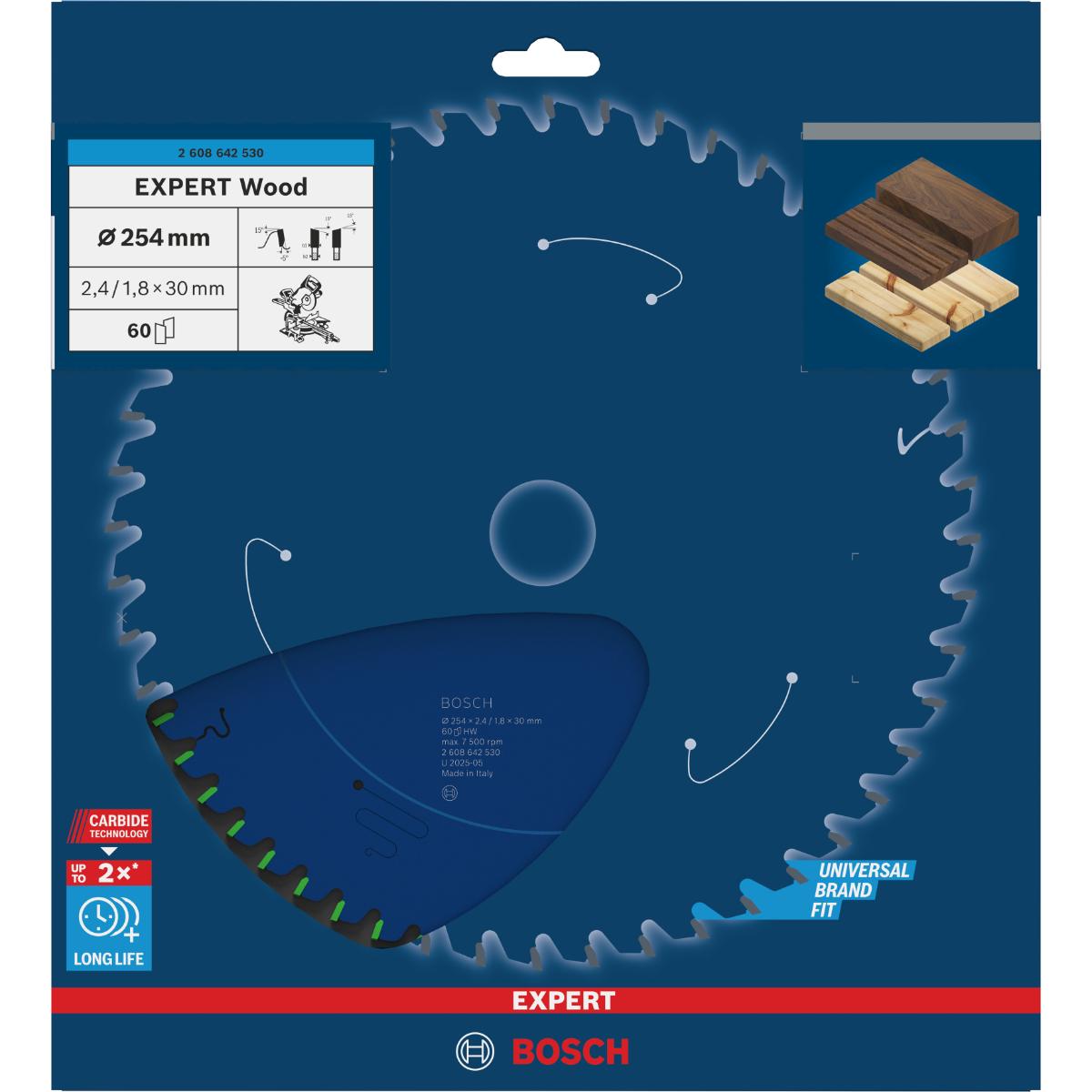 Bosch Kreissägeblatt Expert for Wood ø 254 mm