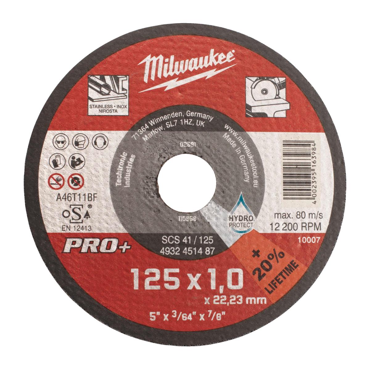 Milwaukee - Metalltrennscheibe 125x1 mm PRO+ - 4932451487