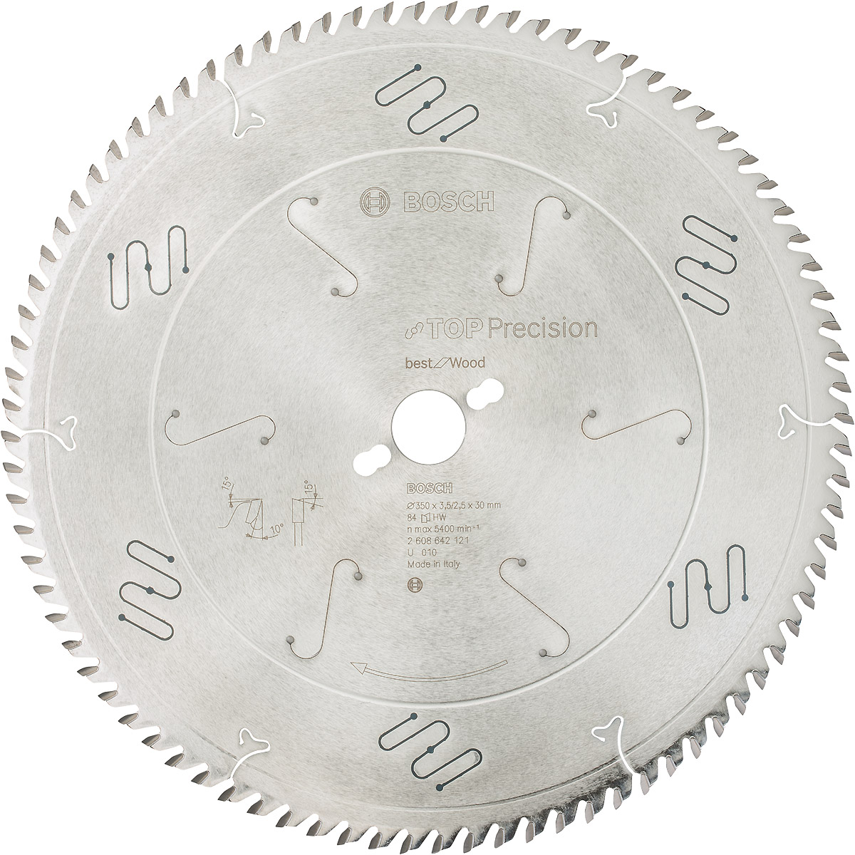 Bosch Kreissägeblatt Top Precision Best for Wood, 350 x 30 x 3,5mm, 84 Zähne