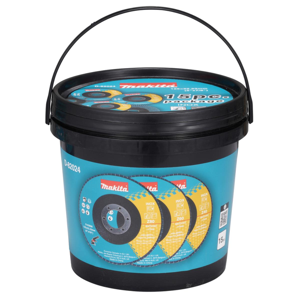 Makita Fächerschleifscheiben 125 mm Z40-Z80 15-teiliges Set