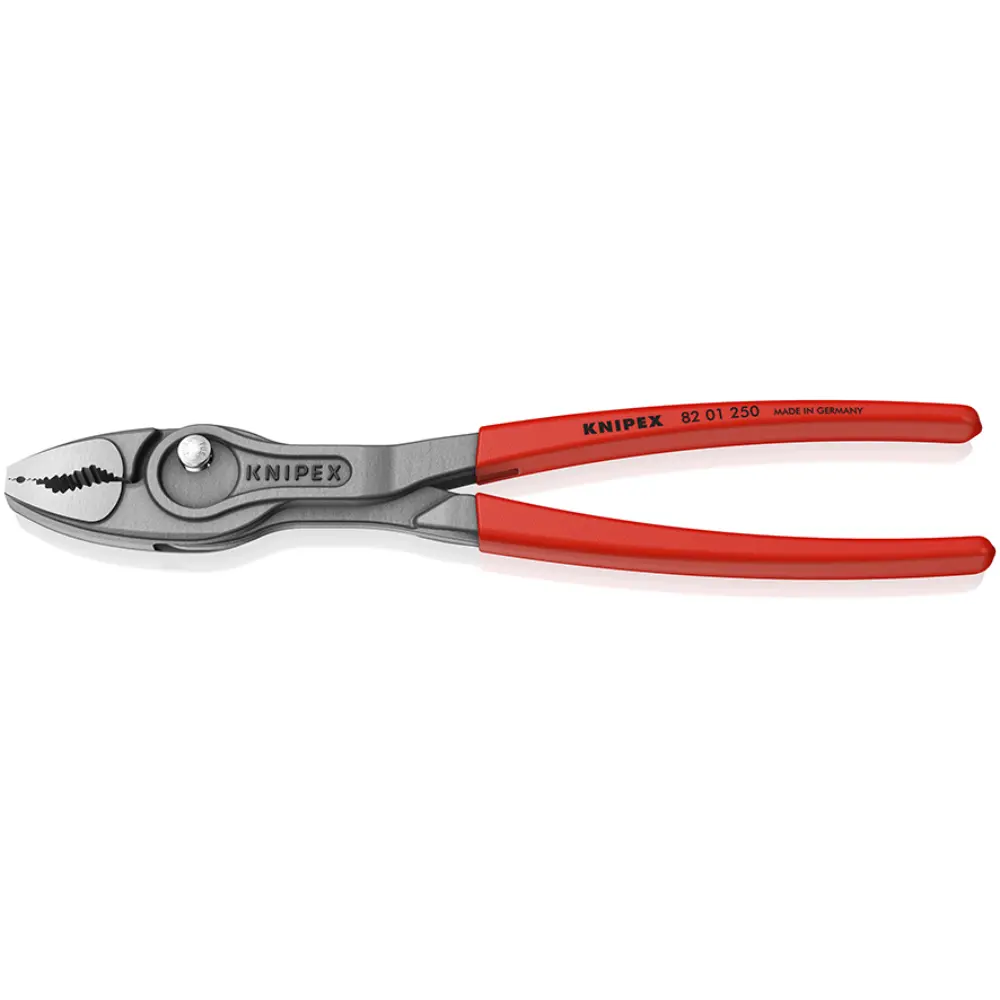 KNIPEX TwinGrip Front- und Seitengreifzange mit rutschhemmendem Kunststoff überzogen grau atramentiert 250 mm
