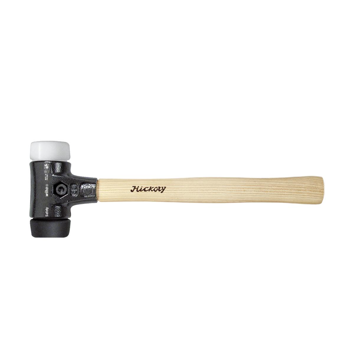 Wiha Schonhammer Safety mittelweich/sehr hart mit Hickory-Holzstiel, Rund-Schlagkopf