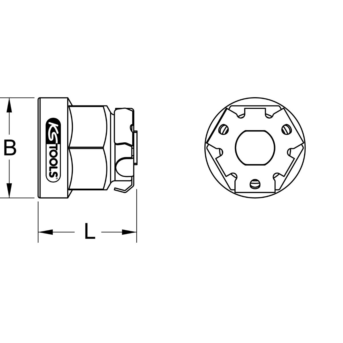 KS Tools GEARplus Bit-Adapter, 3/8"x1/4"