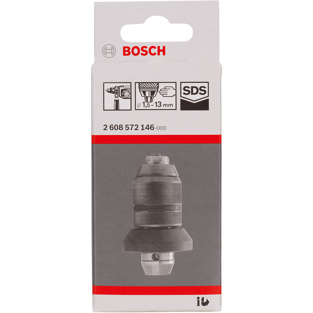 Bosch Schnellspannbohrfutter mit Adapter, 1,5 bis 13 mm, SDS plus, für GBH 3-28 FE