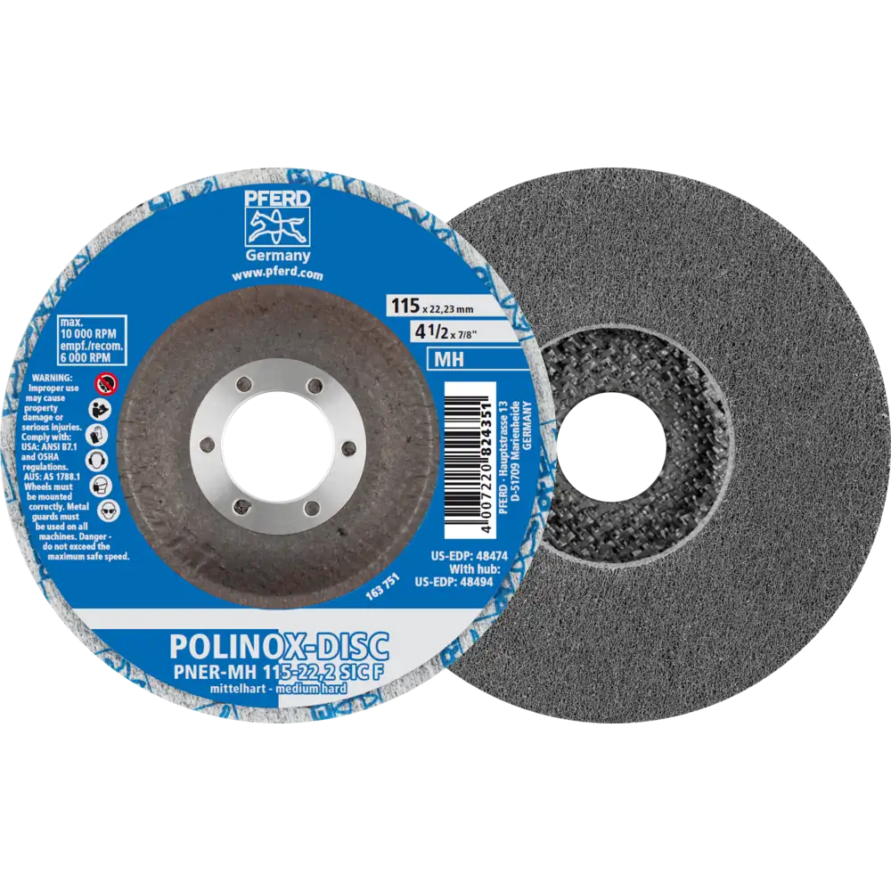 PFERD TOOLS POLINOX verpresste Vlies-Disc PNER