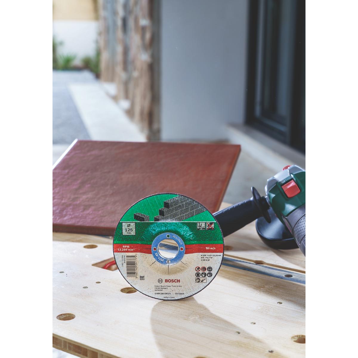 Bosch Trennscheiben-Set gekröpft für Stein D= 115 mm, 5-tlg.