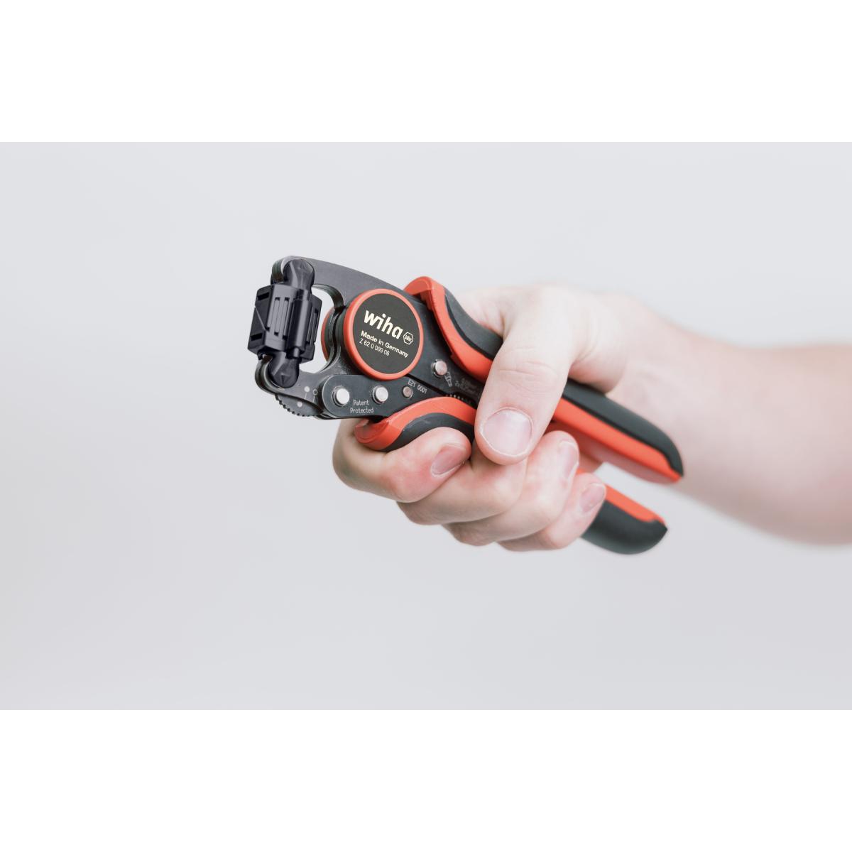 Wiha Crimpwerkzeug automatisch für Aderendhülsen Vierkant-Pressung mit drehbarem Crimpkopf 0,08 - 16 mm²