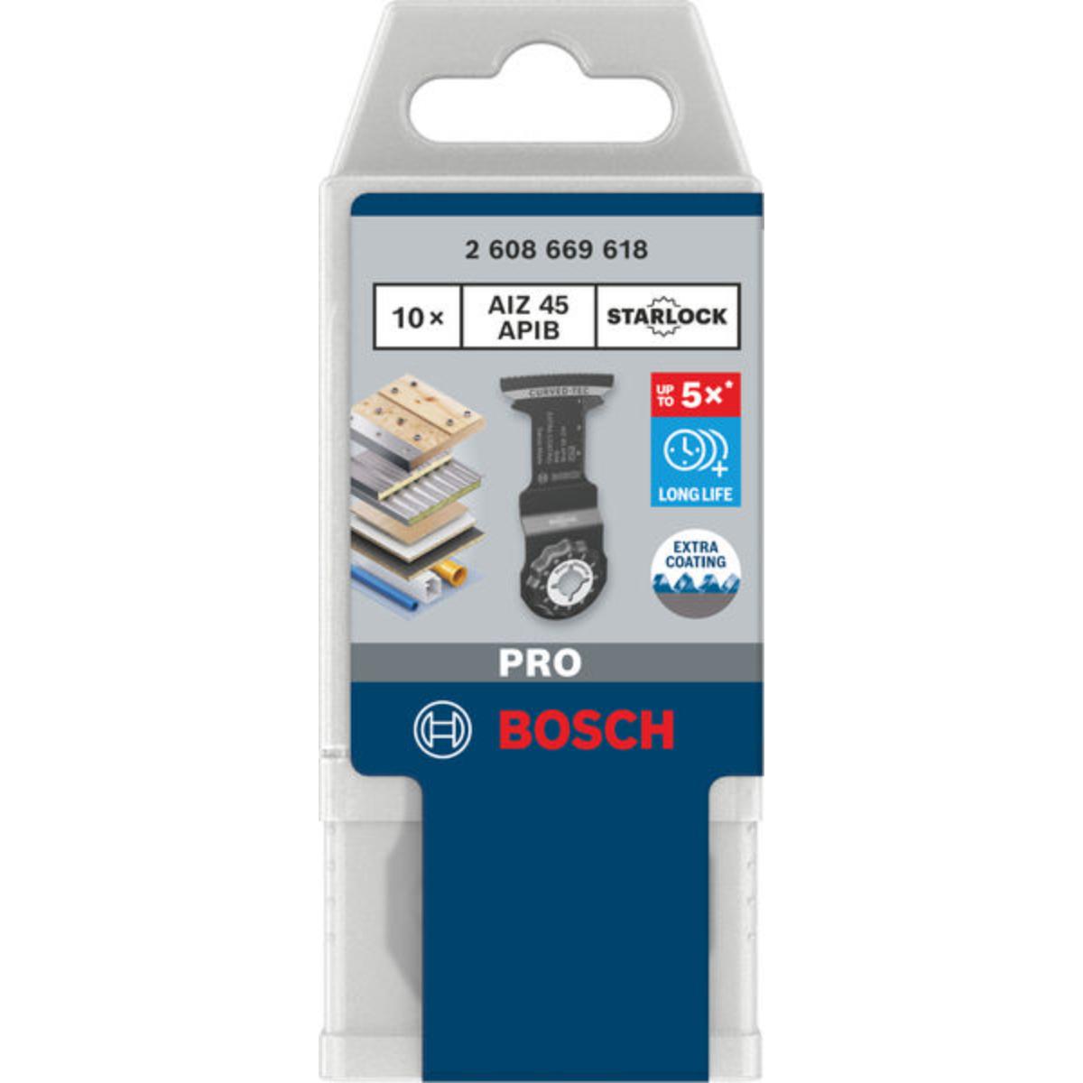 Bosch PRO AIZ 45 APIB Tauchsägeblatt, 45 x 45 mm, 10-Stück