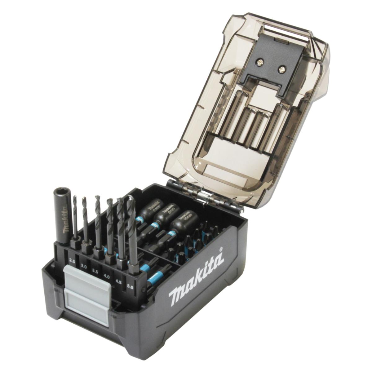 Makita Bohrer-Bits 31-teiliges Set Impact Black 40V max Akkubox Black
