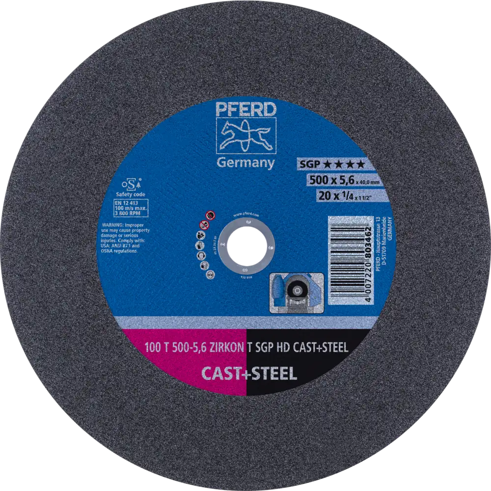PFERD TOOLS Stationäre Trennscheibe T HD CAST+STEEL für Guss/Stahl