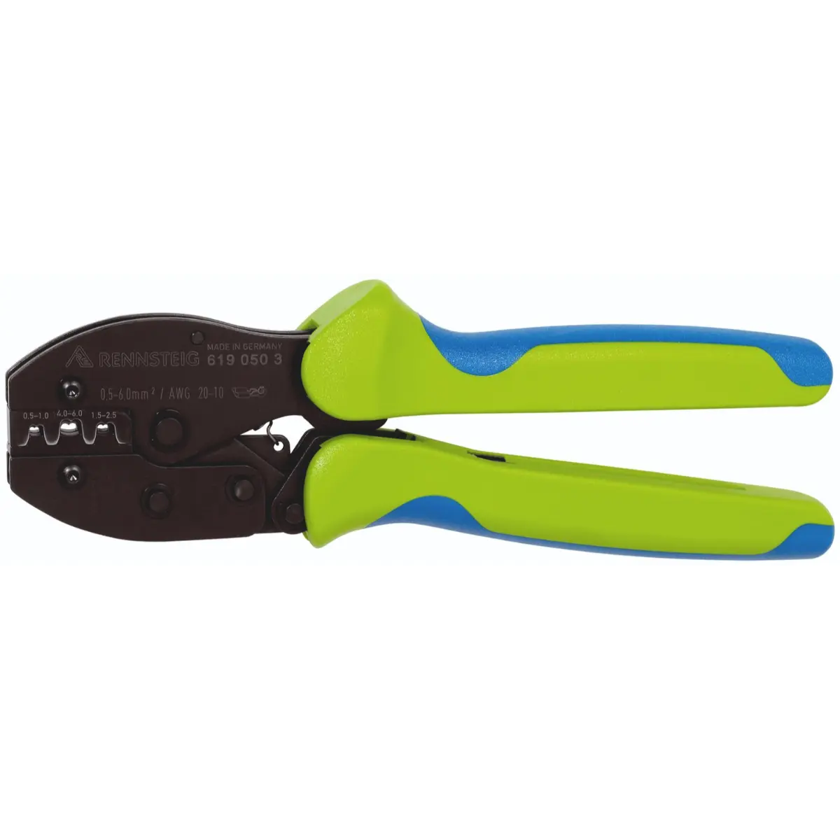 Rennsteig Crimpzange PEW 9 für unisolierte Flachsteckverbinder 0,5 - 6,0 mm²
