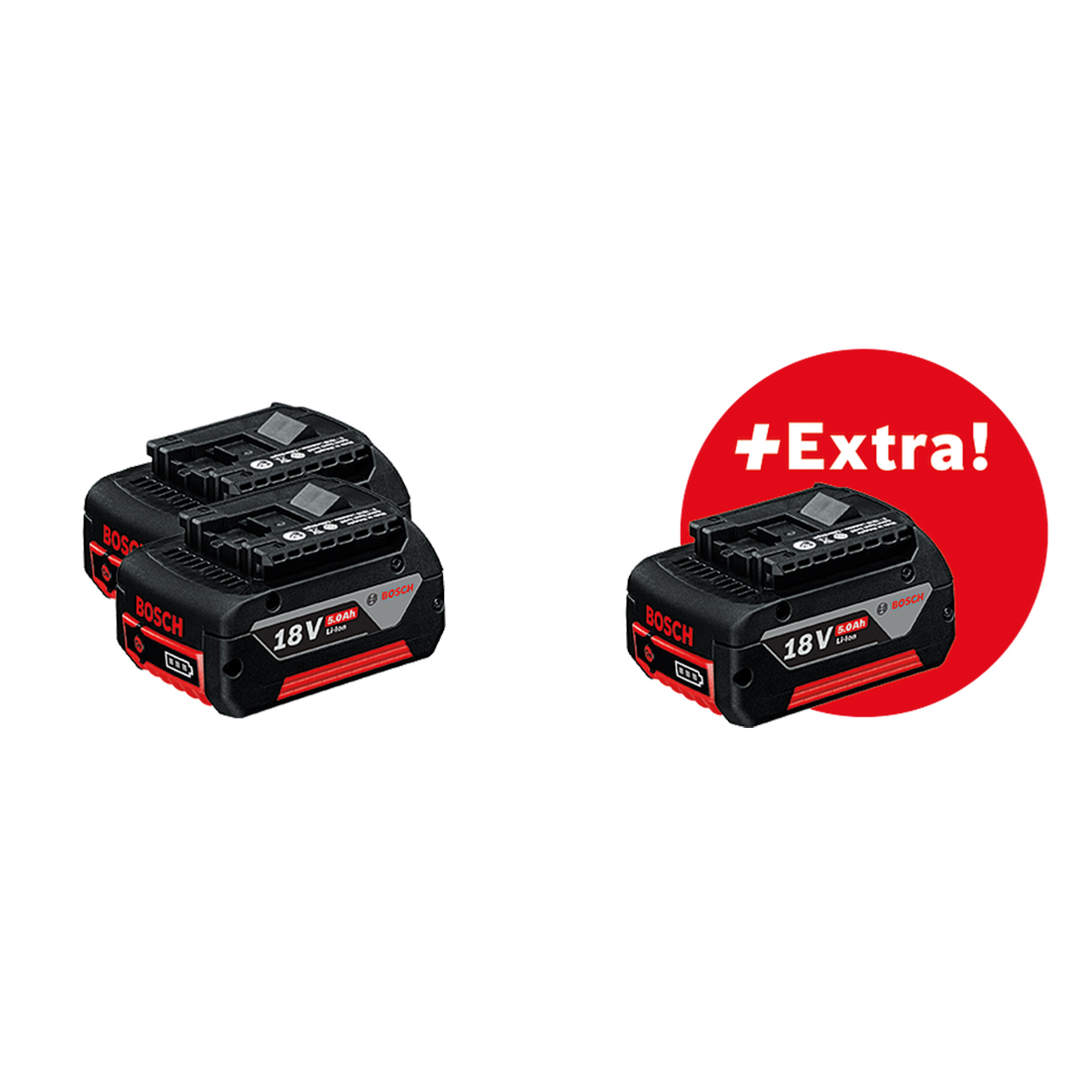 Bosch Akku-Bohrschrauber GSR 18V-55 Set inkl. 3 x Akku GBA 18V 5.0Ah + Schnellladegerät
