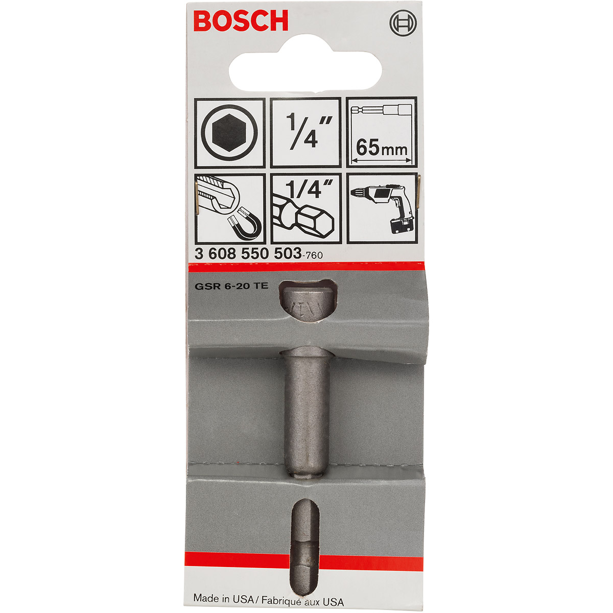 Bosch Steckschlüssel mit Magnet in Verbindung mit Tiefenanschlägen 3 600 552 506/3 600 552 507