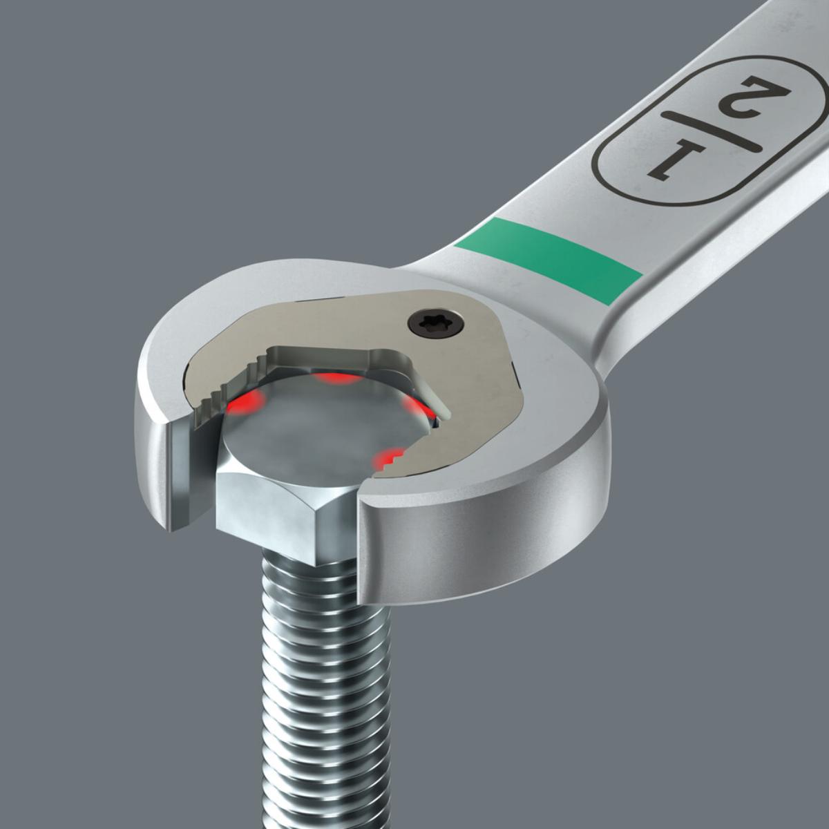 Wera 6007 Joker Imperial 8-stelliges Set Maul-Ringratschenschlüssel-Satz, zöllig