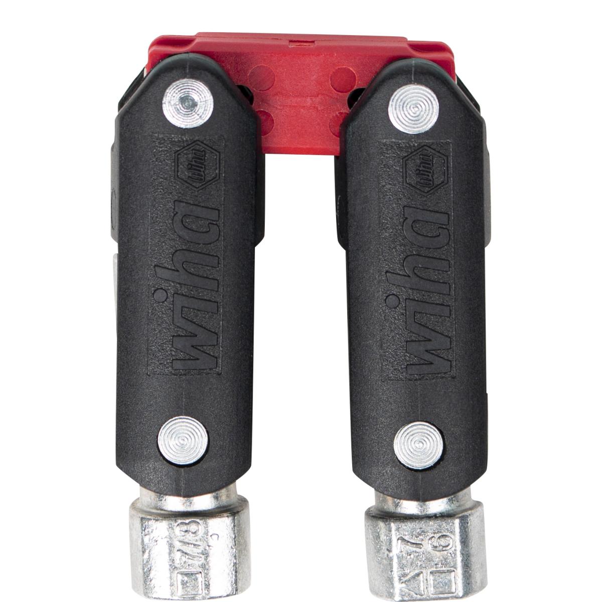 Wiha Universalschlüssel mit Doppelgelenk für Außendreikant, Außenvierkant und Doppelbart