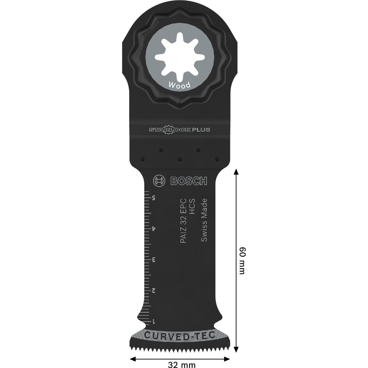 Bosch PAIZ 32 EPC Holz Tauchsägeblatt, Starlock, 32 x 60 mm, 1-Stück