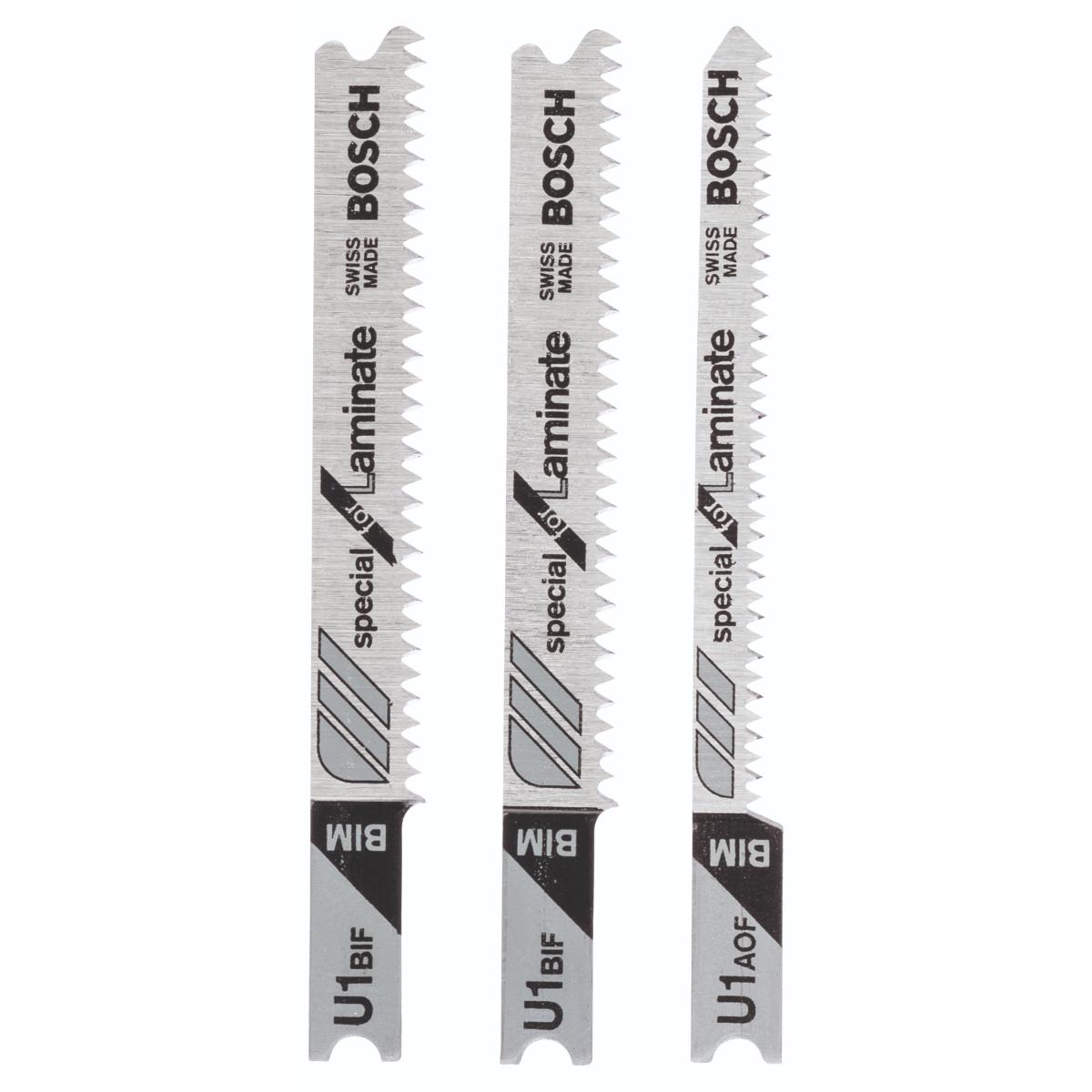 Bosch Stichsägeblatt-Set U-Schaft U 1 BIF (2x) U 1 AOF, 3-tlg.