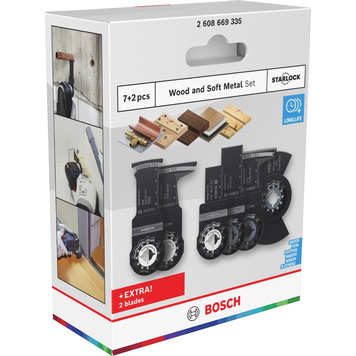 Bosch OMT Holz- und Weichmetall TU10, 9-teiliges Set