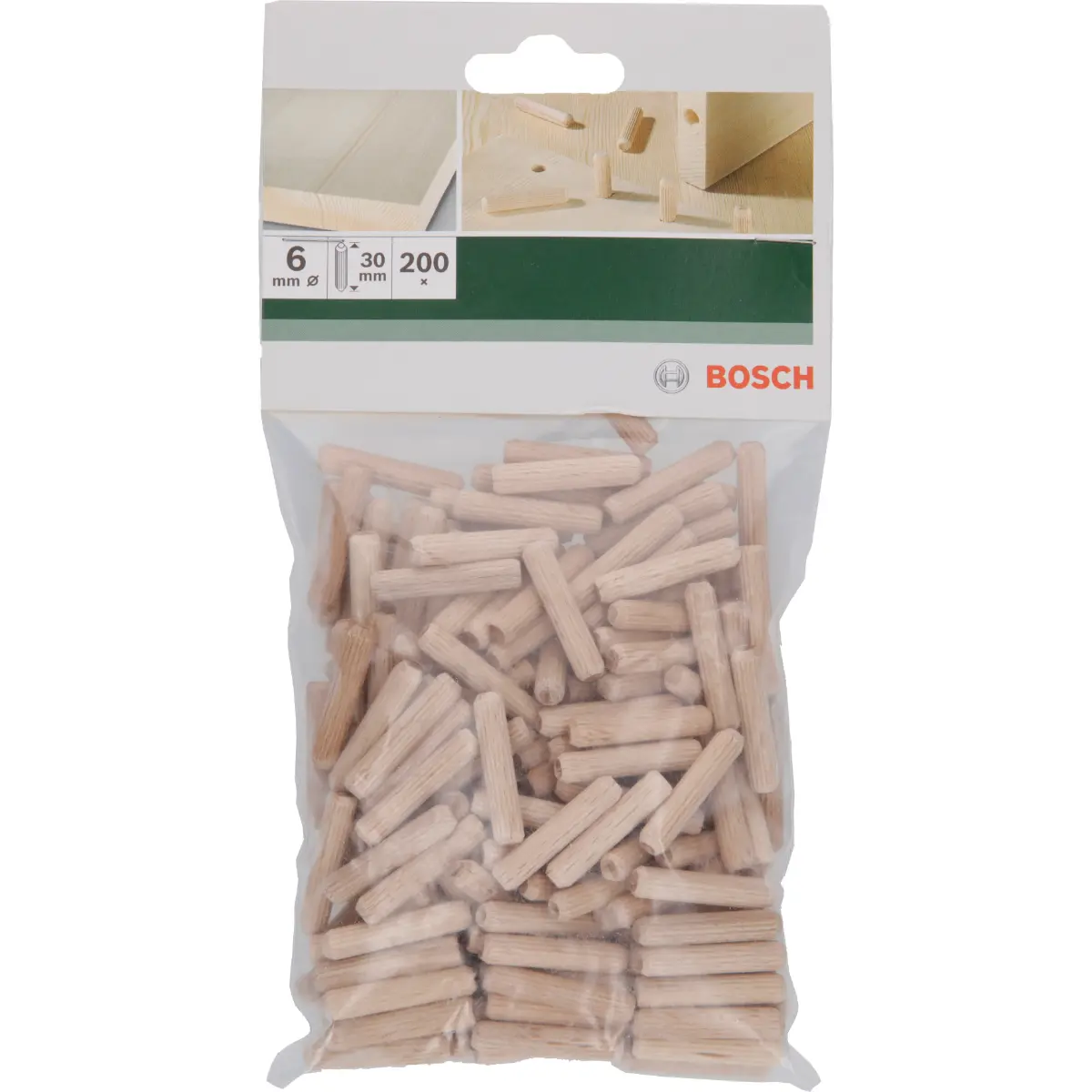 Bosch Dübel D= 6 mm, L= 30 mm, 200 Stk.