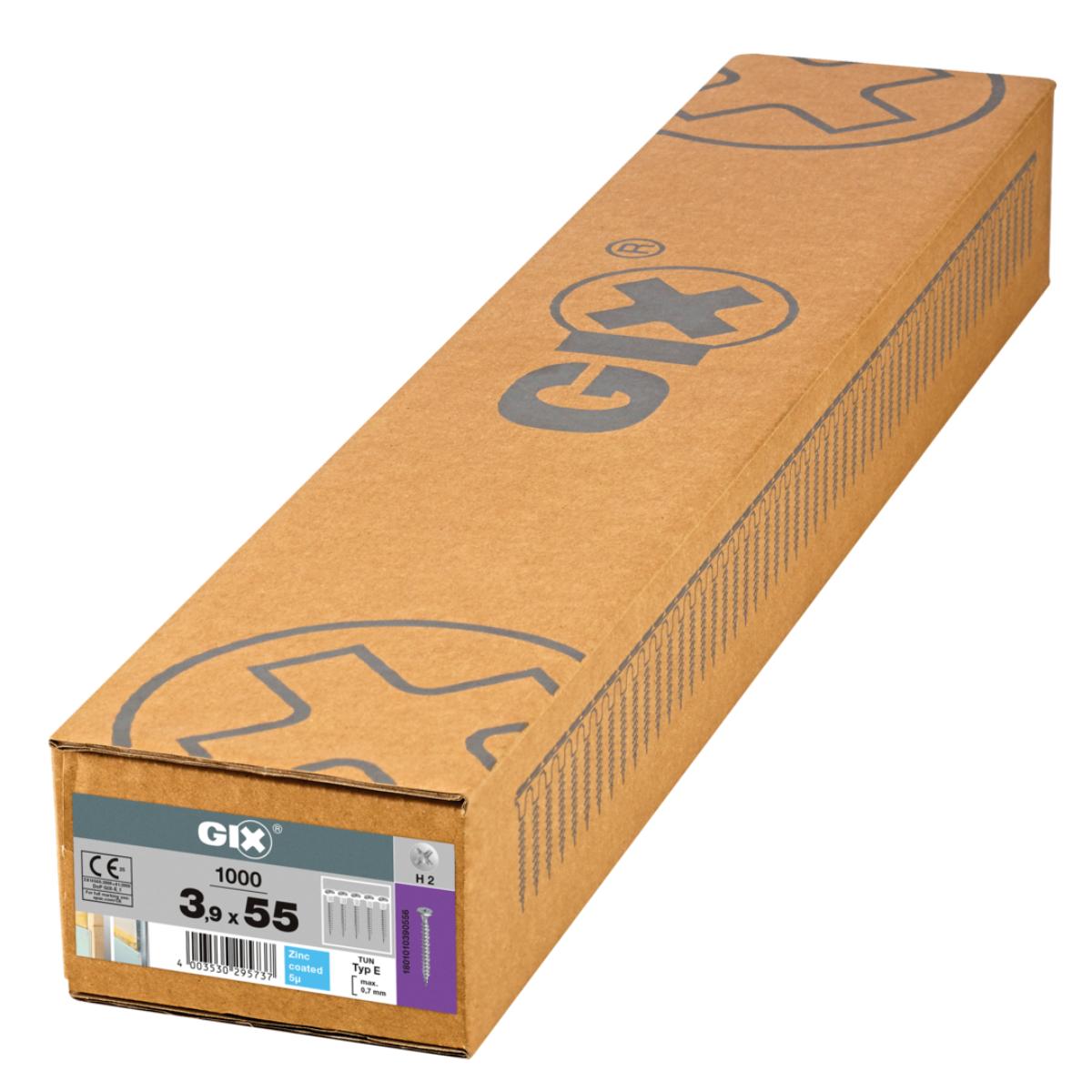 SPAX Trockenbauschraube GIX-E für Metall und Holz magaziniert 3,9 x 55 mm Vollgewinde 800 Stück