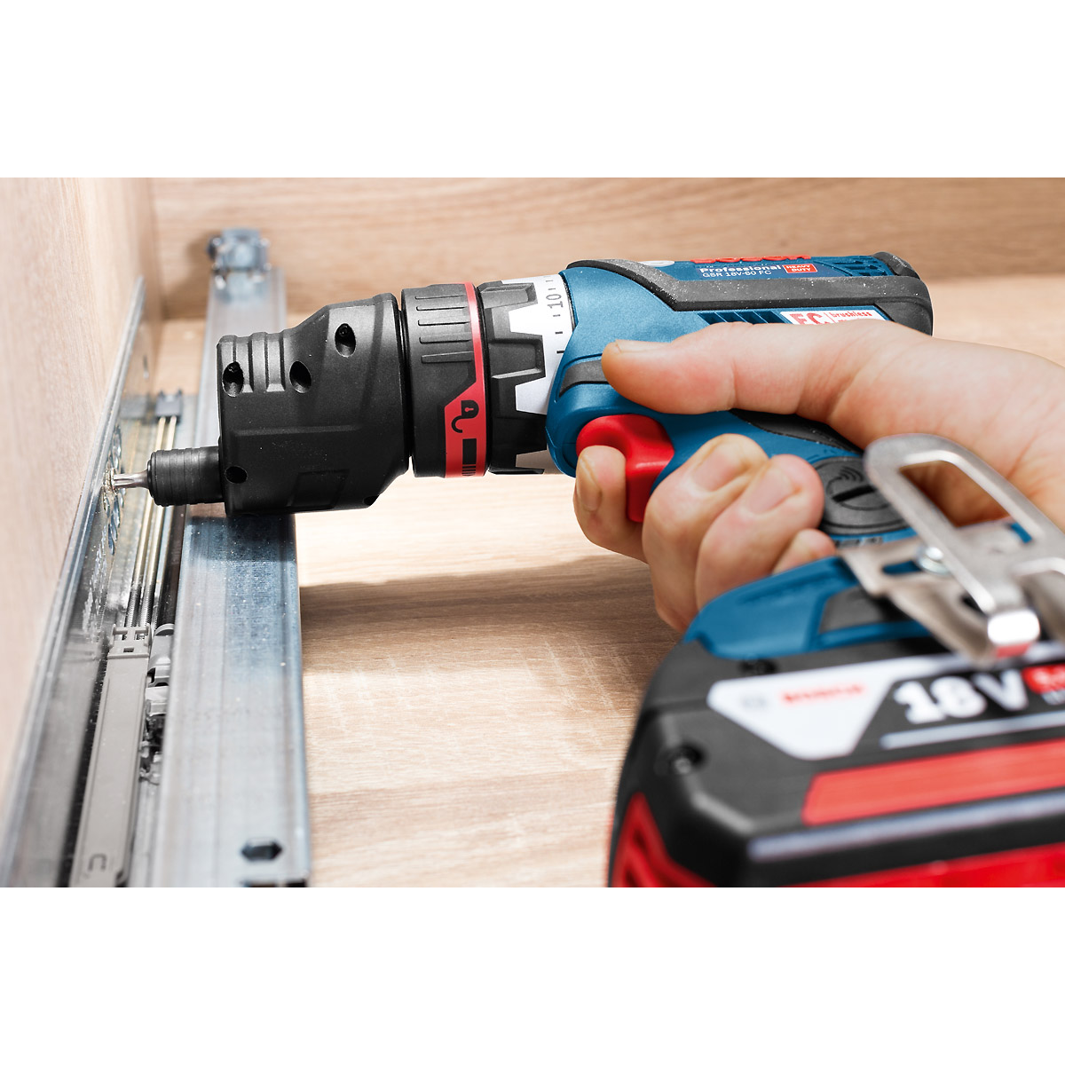 Bosch Akku-Bohrschrauber GSR 18V-60 FC, Solo Version, L-BOXX