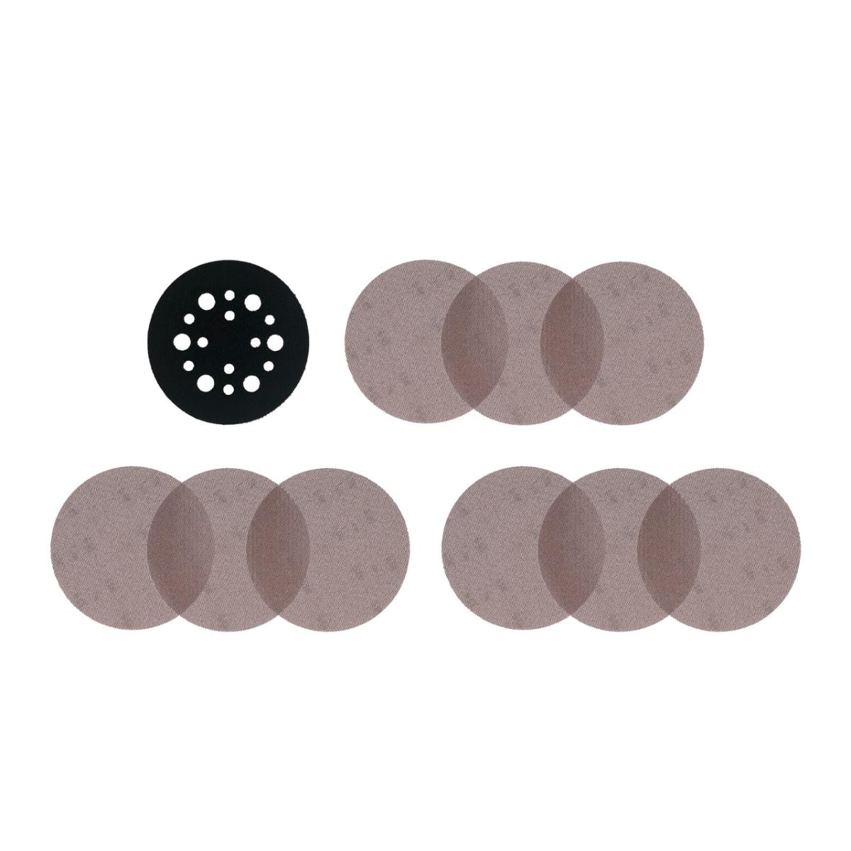 Milwaukee Schleifnetz Exzenterschleifer 76mm 10-teiliges Set