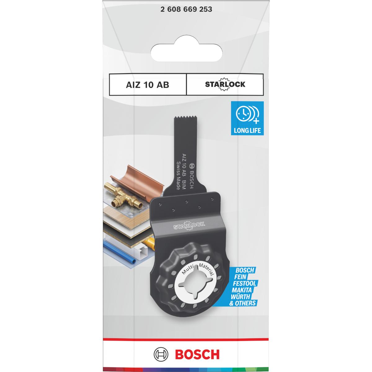 Bosch AIZ 10 AB Multi Material Tauchsägeblatt, Starlock, 10 x 25 mm, 1-Stück