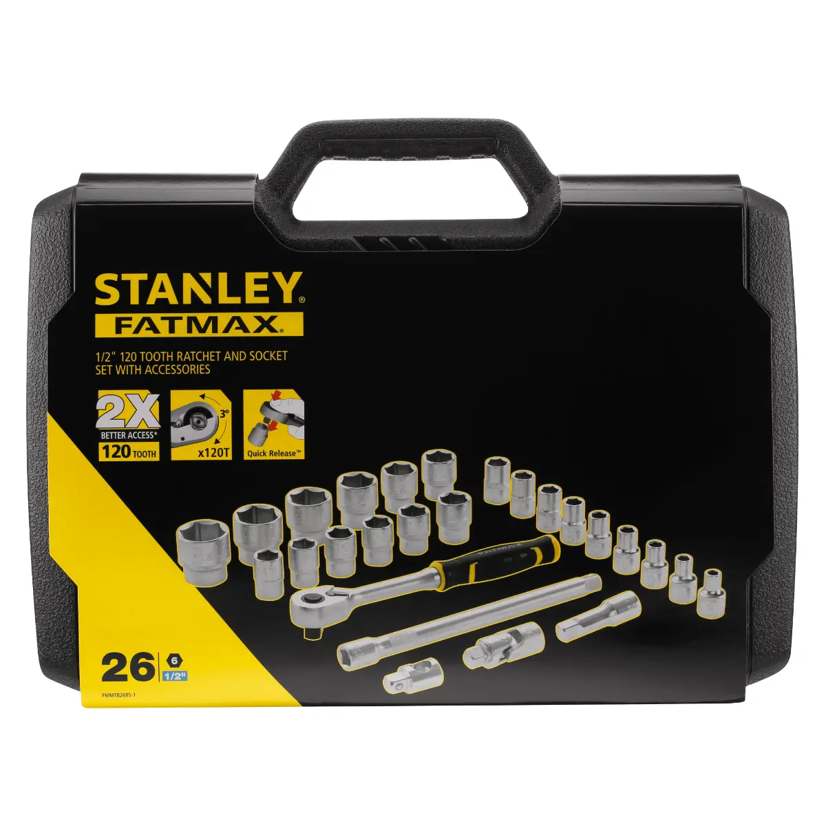 STANLEY FATMAX 1/2 Zoll Steckschlüssel Set, 26-teilig