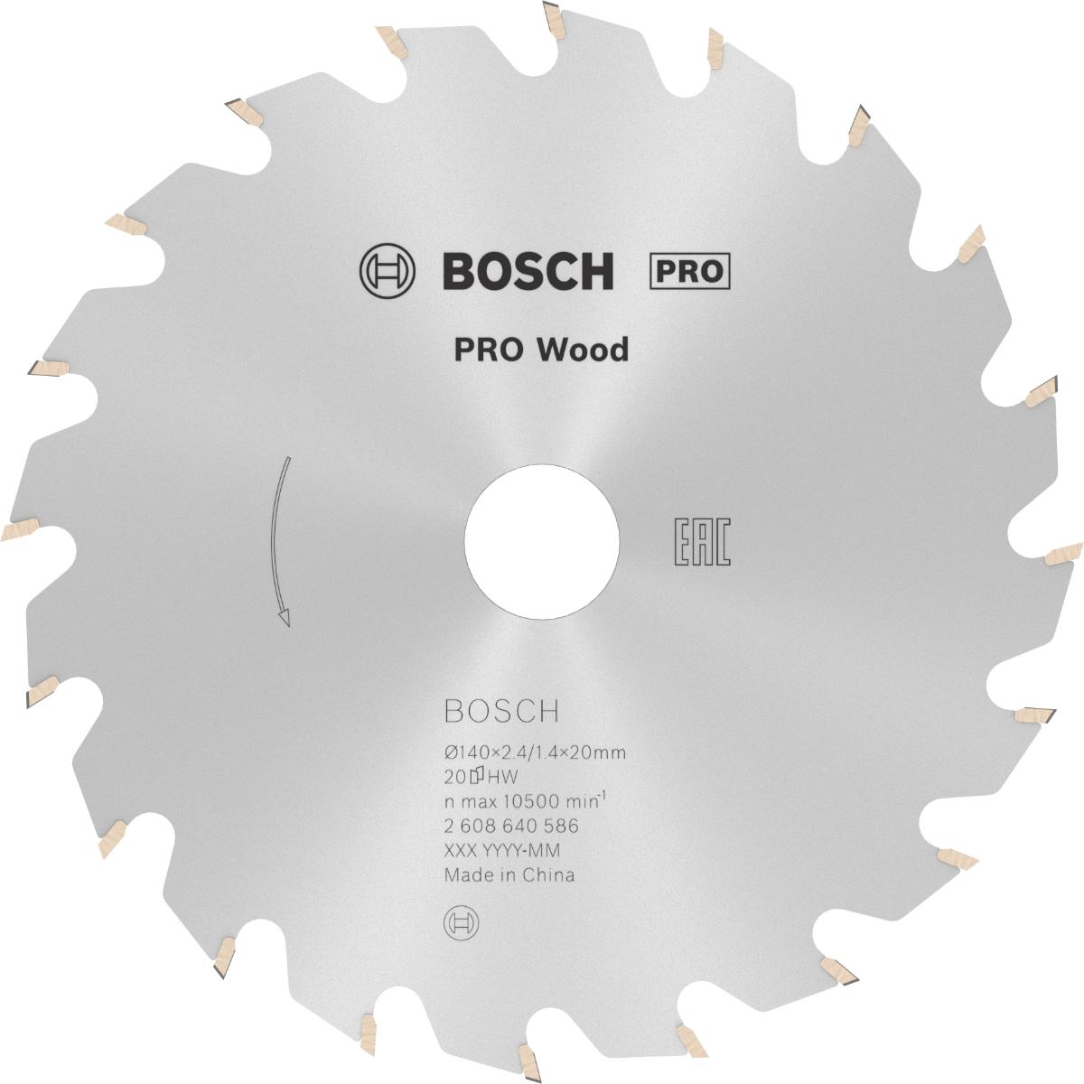 Bosch PRO Kreissägeblatt Optiline Wood für Handkreissägen ø 140 mm