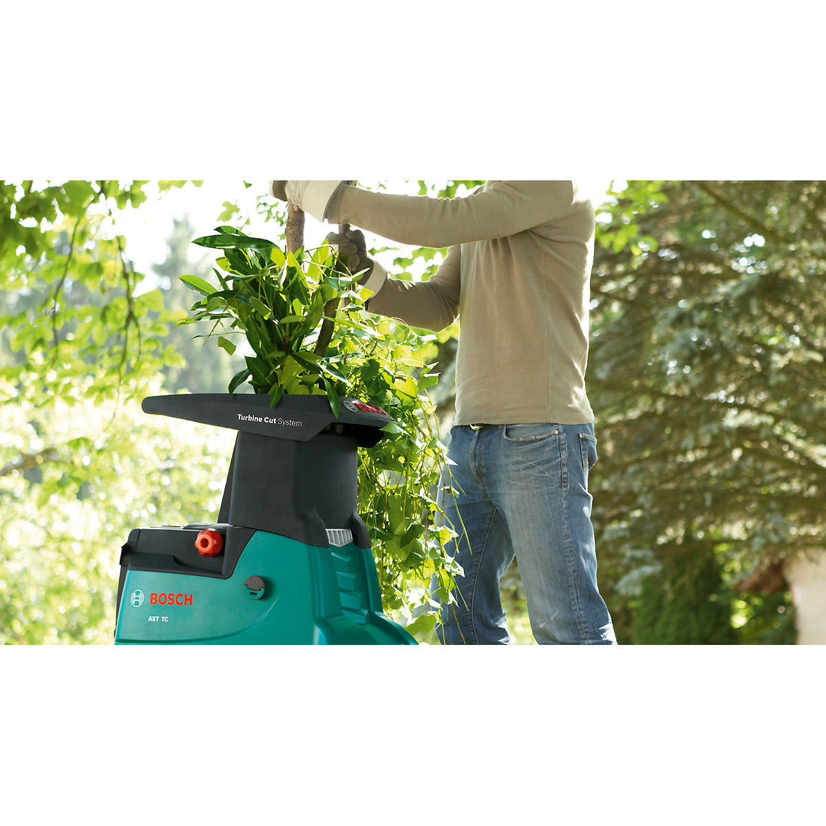 Bosch Leisehäcksler AXT 25 TC mit Fangbox 53 l