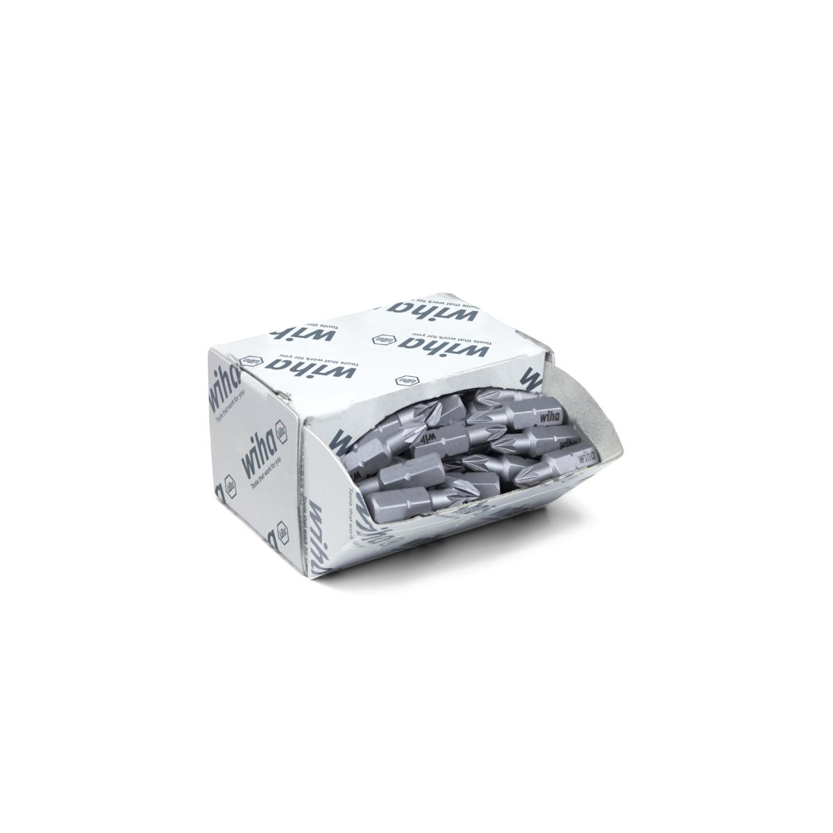Wiha Bit Set Standard 25 mm Pozidriv (PZ1) 50-teilges Set 1/4 zoll C6,3 in Großpackung