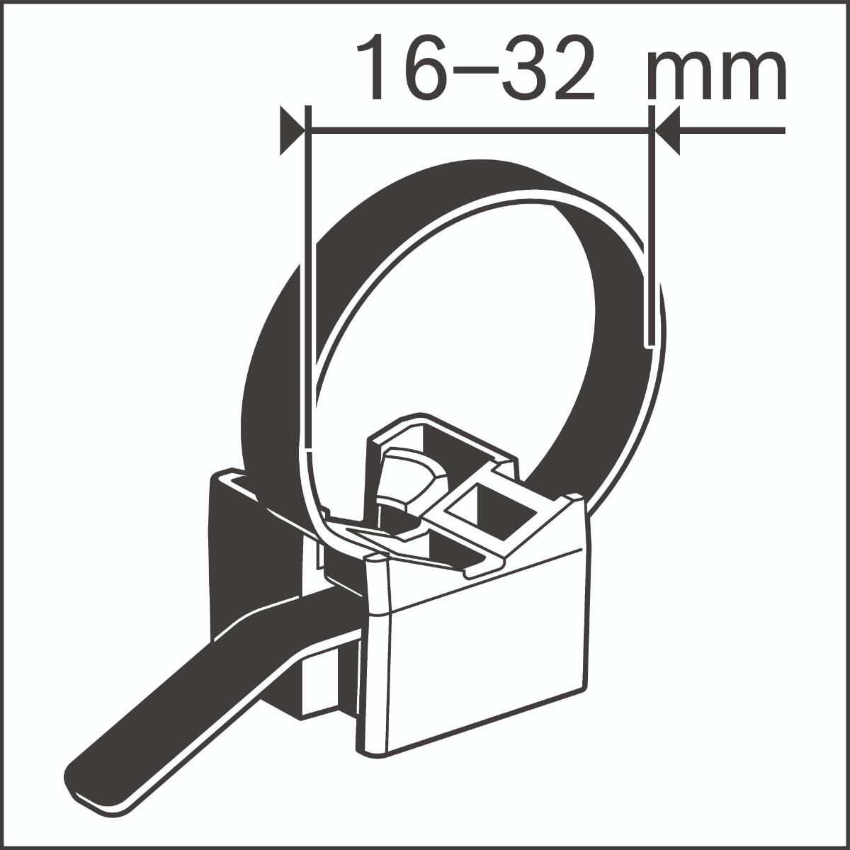 Bosch PRO EPC Kabelbinder, Durchmesser 16-32 mm, 100-Stück