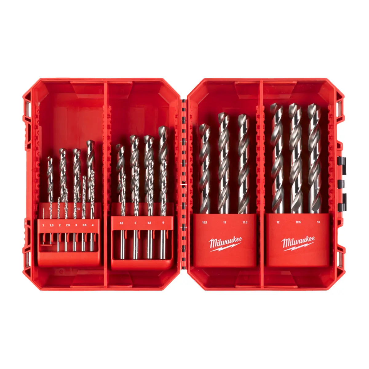 Milwaukee HSS-G THUNDERWEB Metallbohrer DIN 338 25-tlg. Set in PACKOUT kompatibler Kassette