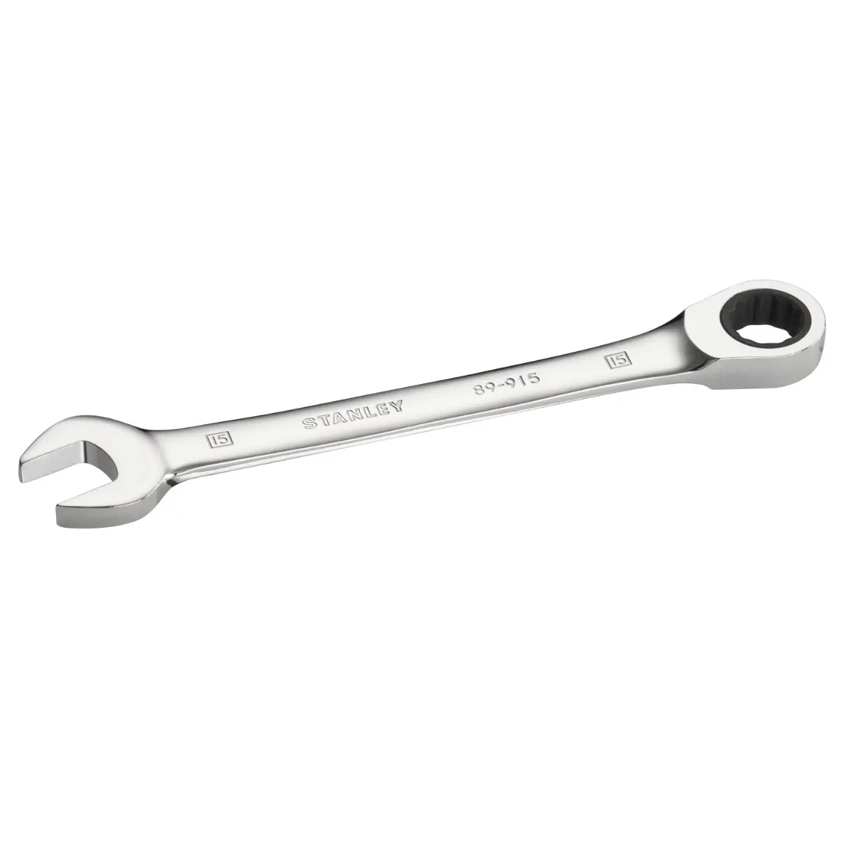 STANLEY Flacher Ringmaulschlüssel mit Ratsche 15 mm, 72 Zähne, 5° Betätigungswinkel