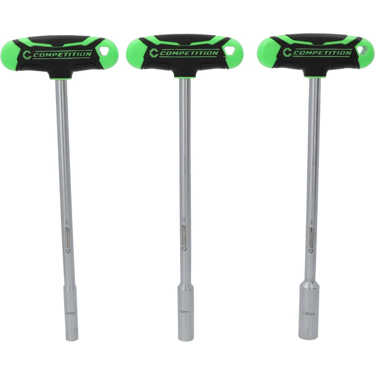 COMPETITION T-Griff-Nuss-Schraubendreher 3-teiliegs Set 